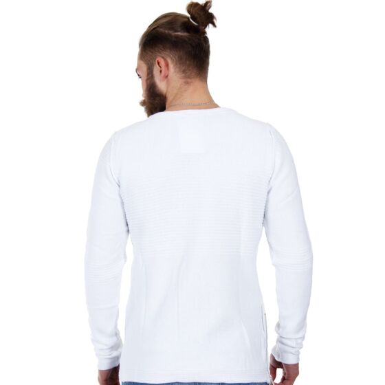 Red Bridge Mens Minimalist Cardigan Sweater Jacket White