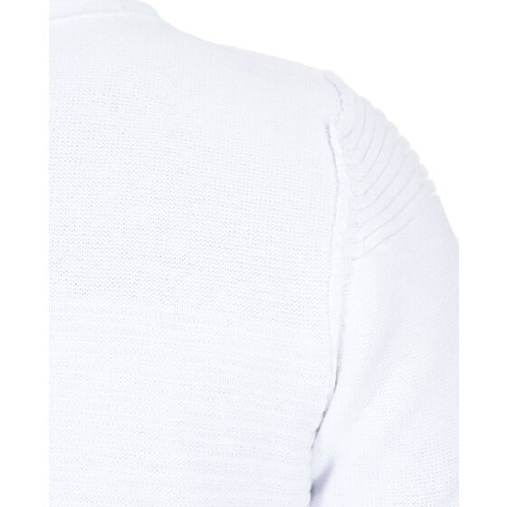 Red Bridge Mens Minimalist Cardigan Sweater Jacket White