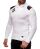 Red Bridge Mens Calmly Knit Jumper with Folding Collar White
