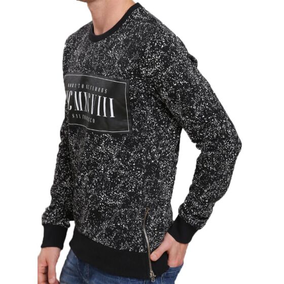 Red Bridge Mens Jumper Born to be Famous Black