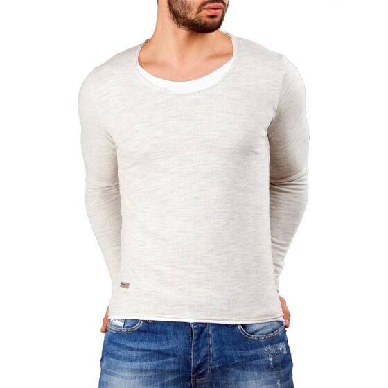 Red Bridge Herren Longsleeve Elfenbein