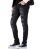 Red Bridge Herren Cut Lines Röhrenjeans Jeans Pants Denim Schwarz