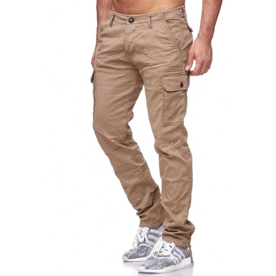 Red Bridge Herren Hose RBC Cargo Pants Straight Fit Camel Beige