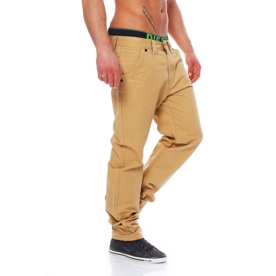 Red Bridge Herren Chino Hose Low Cut Freizeit Stoffhose Camel Beige