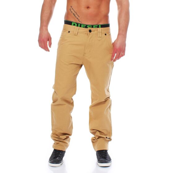 Red Bridge Mens Chino Trousers Low Cut Leisure Trousers Camel Beige