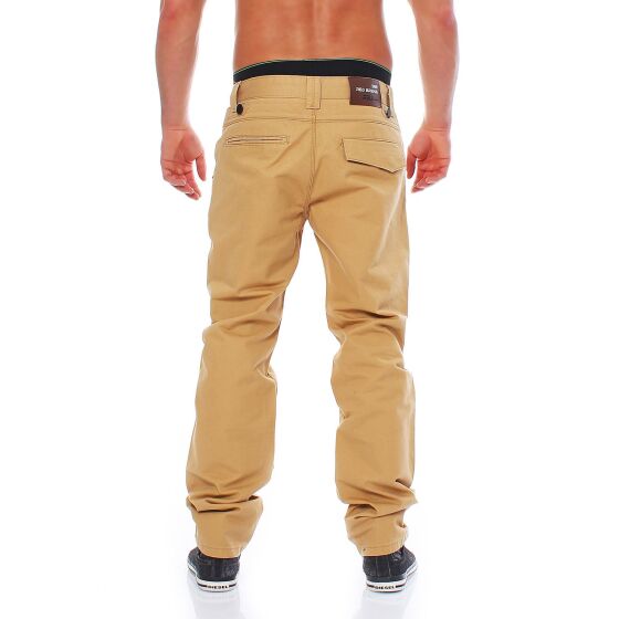 Red Bridge Mens Chino Trousers Low Cut Leisure Trousers Camel Beige