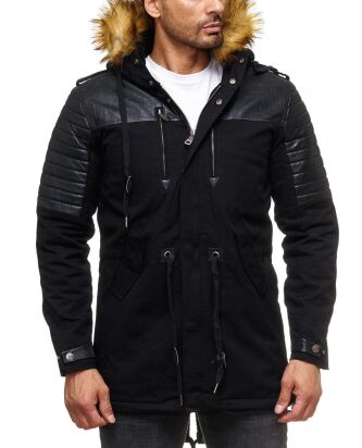 Red Bridge Mens Winter Jacket Coat Parka Patched Ripples...