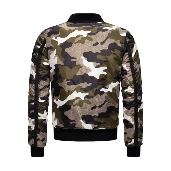 Red Bridge Mens Camouflage Bomber Jacket Winter Jacket Camouflage Khaki