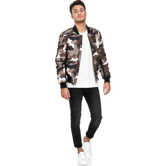 Red Bridge Mens Camouflage Bomber Jacket Winter Jacket Camouflage Khaki