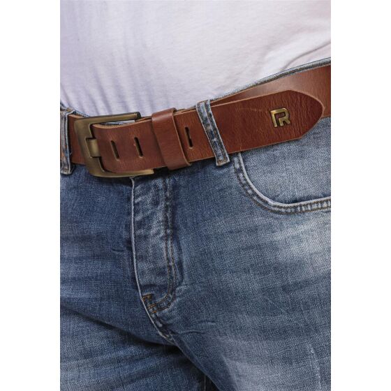 Red Bridge Mens Belt Leather Belt Real Leather Leather Belt RBC Premium Tobacco Brown