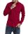 Red Bridge Mens Basic Design Slim Fit Long Sleeve Shirt Bordeaux