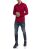 Red Bridge Mens Basic Design Slim Fit Long Sleeve Shirt Bordeaux