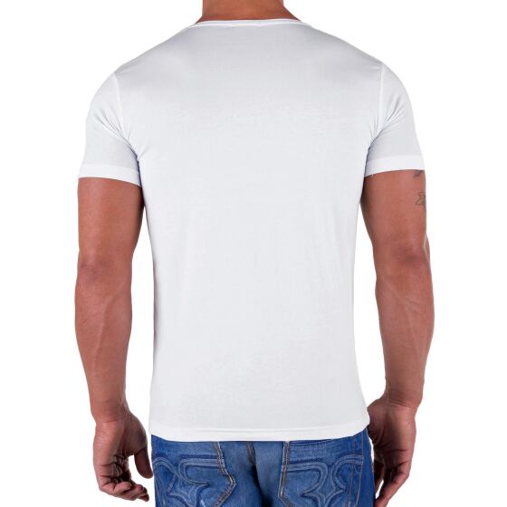 Red Bridge Mens Just Lick It Slim Fit White T-Shirt