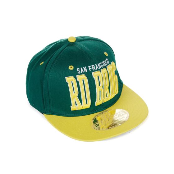 Red Bridge Snapback Cap Women Men Hat Green Yellow