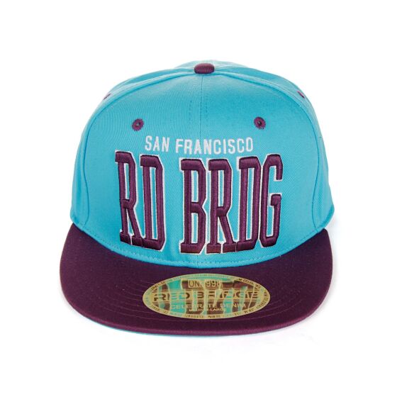 Red Bridge Snapback Cap Women Men Turquoise Purple