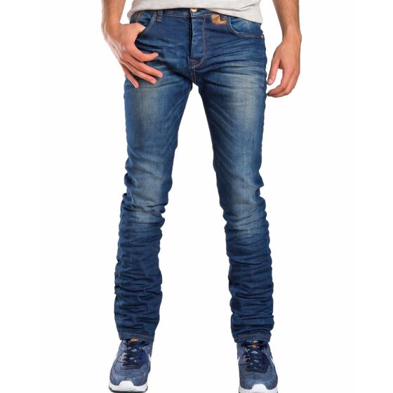 Red Bridge Herren Jeans Royal Leather Denim Hose Blau