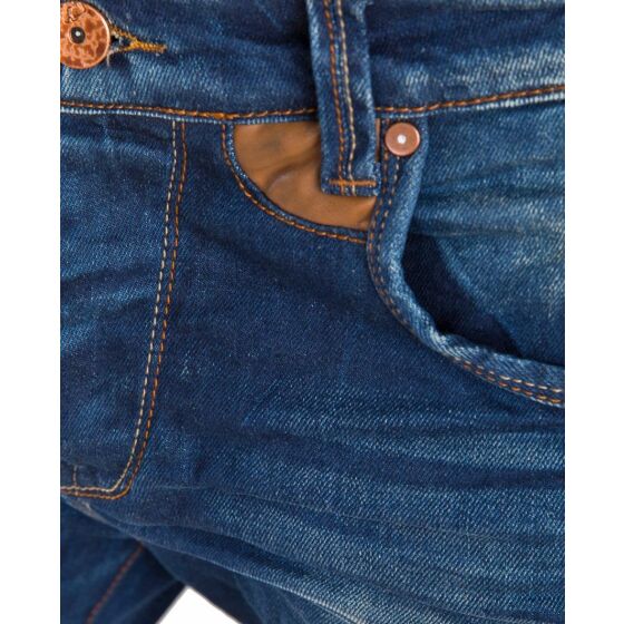 Red Bridge Mens Jeans Royal Leather Denim Pants Blue