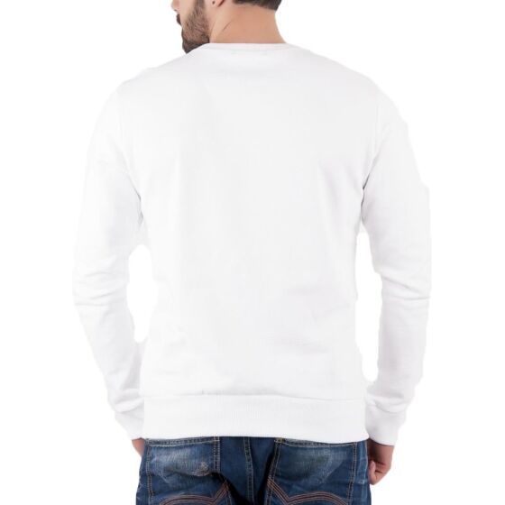 Red Bridge Herren Pullover Sweat  Longsleeve Coexist Religion Weltfrieden Sweatshirt Weiß