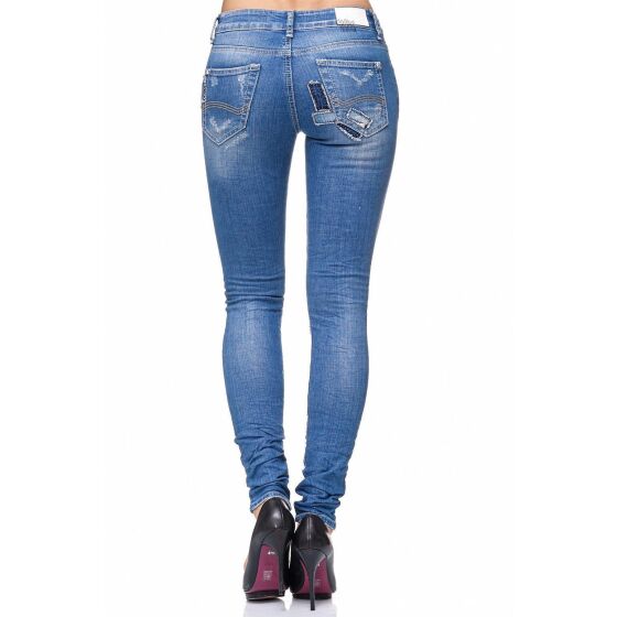 Red Bridge Damen Jeans Hose Destroyed Patches Slim-Fit Pants