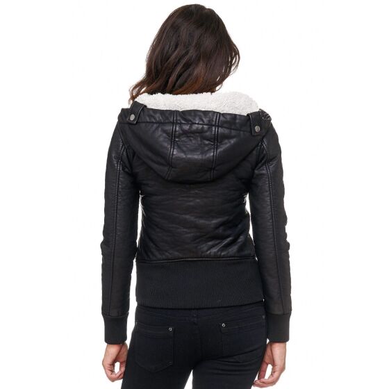 Red Bridge Ladies Jacket Faux Leather Jacket Lined Black