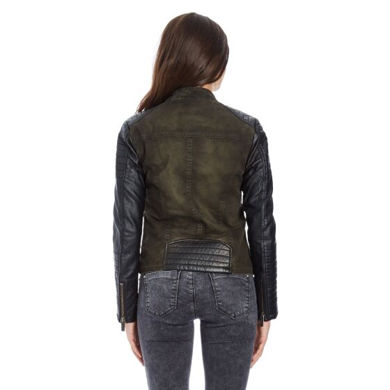 Red Bridge Damen Jacke Biker-Look Khaki