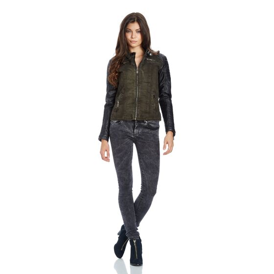 Red Bridge Damen Jacke Biker-Look Khaki