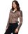 Red Bridge WoMens Biker Jacket Transition jacket Faux leather jacket lined with stand-up collar brown