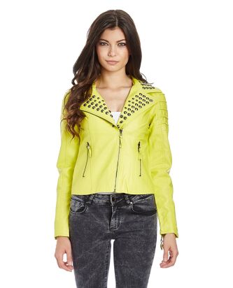 Red Bridge woMens artificial leather jacket between...