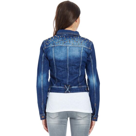 Red Bridge Damen Jeansjacke Jacke Nieten Jeans Denim Blau