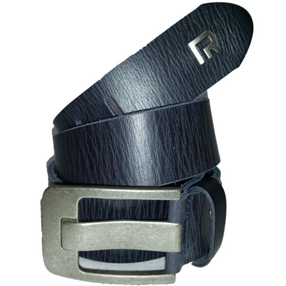 Red Bridge Mens Belt Leather Belt Real Leather Leather Belt RBC Premium Dark Blue