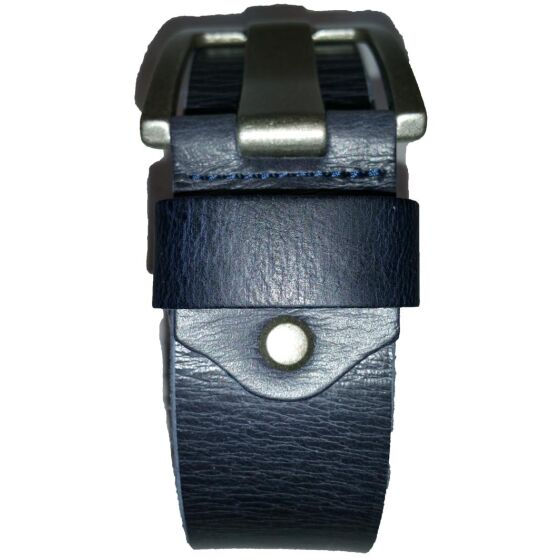 Red Bridge Mens Belt Leather Belt Real Leather Leather Belt RBC Premium Dark Blue