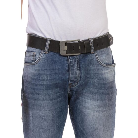 Red Bridge Herren Gürtel Ledergürtel RBC Premium Schwarz