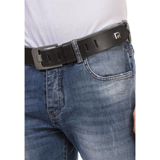 Red Bridge Herren Gürtel Ledergürtel Echtleder Leather Belt RBC Premium Schwarz