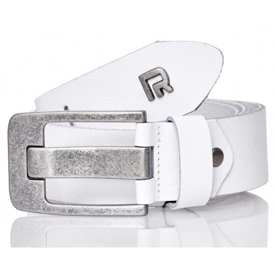 Red Bridge Herren Gürtel Ledergürtel RBC Premium Weiß