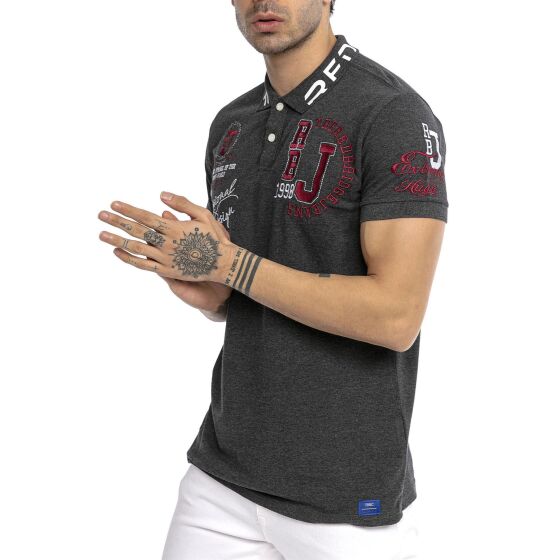 Red Bridge Herren Professionel Design Poloshirts Polo- T-Shirt Grau M