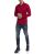 Red Bridge Herren Basic Design Slim Fit Langarm Hemd Bordeaux XL