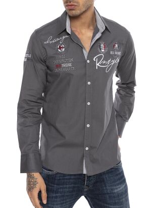 Red Bridge Herren R-Style Design Regular Fit Langarm Hemd...