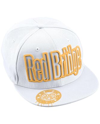 Red Bridge Snapback Baseball Cap Unisex - Hat White One Size
