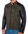 Biker Jacke Kunst- Lederjacke Jacket 2in1 Look Khaki M