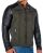 Biker Jacke Kunst- Lederjacke Jacket 2in1 Look Khaki M