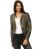 Red Bridge WoMens Biker Jacket Between-seasons jacket Faux leather jacket lined with stand-up collar Khaki L