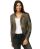 Red Bridge Damen Jacke Biker Jacket Übergangsjacke Kunst- Lederjacke gefüttert mit Stehkragen Khaki XS