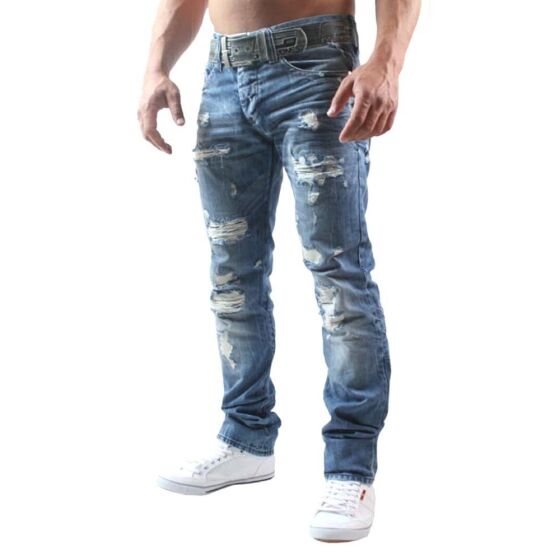 Red Bridge Jeans Hose Destroyed Denim RB-157