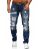 Mens ripped straight cut jeans