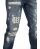 Mens ripped straight cut jeans