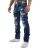 Mens ripped straight cut jeans