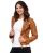 Red Bridge woMens synthetic leather jacket Transition jacket with rivets Camel XS