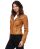 Red Bridge woMens synthetic leather jacket Transition jacket with rivets Camel XS