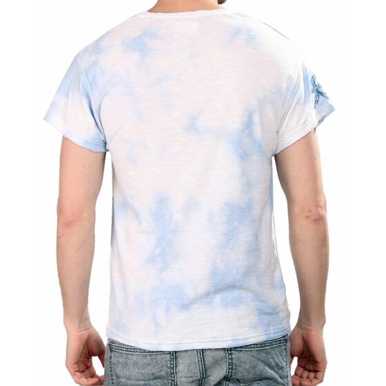 Red Bridge Herren T-Shirt Literal Sky Marmor-Look Weiß