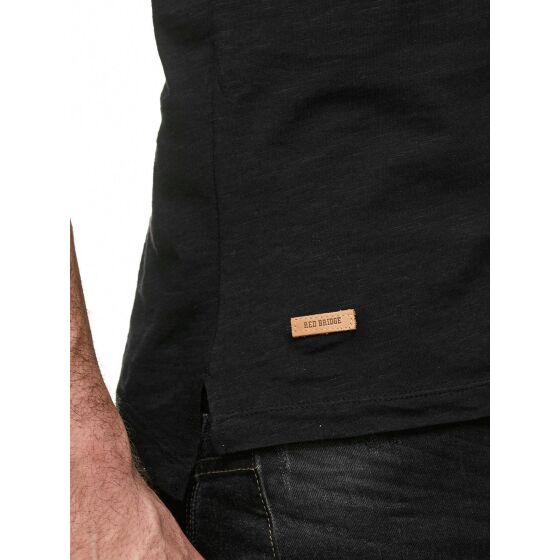 Red Bridge Herren T-Shirt Cover Page Patchwork Schwarz